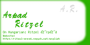 arpad ritzel business card